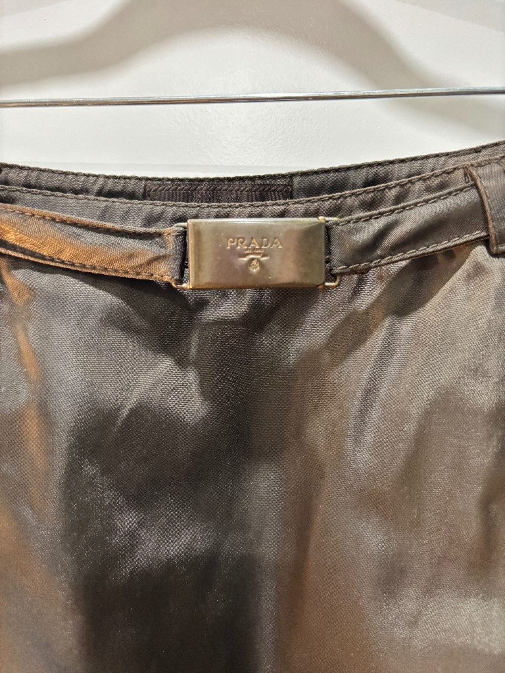 Prada nylon vintage skirt with matching belt